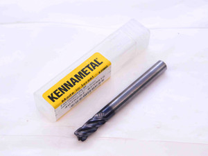 NEW KENNAMETAL 6mm O.D. 1/2 LOC CARBIDE END MILL 6mm SHANK 4 FLUTE F4AS0600ADL38 - NS2486LVR