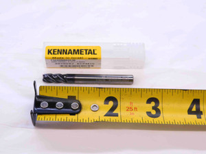 NEW KENNAMETAL 6mm O.D. 1/2 LOC CARBIDE END MILL 6mm SHANK 4 FLUTE F4AS0600ADL38 - NS2486LVR