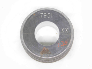 .7951 CLASS XX MASTER PLAIN BORE RING GAGE .7969 -.0018 OVERSIZE 51/64 20 mm USA - DM3388CW5
