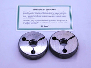 NEW M12 X 1.75 6h METRIC THREAD RING GAGES 12 GO NO GO P.D.'S = 10.863 & 10.713 - DW37721GFG