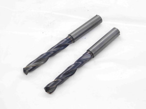 2PCS GUHRING 8.6mm TiCN CARBIDE COOLANT THRU TWIST DRILL BIT 5511 10mm SHANK - DM3496BF4