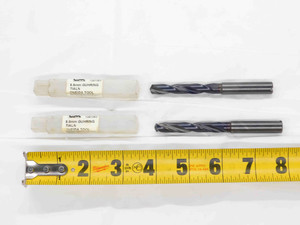 2PCS GUHRING 8.6mm TiAlN CARBIDE COOLANT TWIST DRILL BIT 1041063 10mm SHANK CNC - DM3497BF4