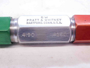 .4190 & .4290 PIN PLUG GAGE GO NO GO .4219 -.0029 27/64 11 mm .419 .429 CHECK - NS2893CG4