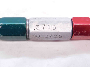 .3705 & .3715 PIN PLUG GAGE GO NO GO .3750 -.0035 UNDERSIZE 3/8 9.411 mm CHECK - NS2897CG4