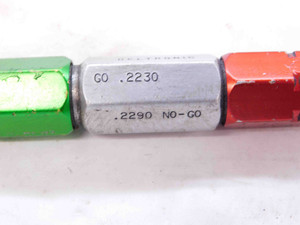 .2230 & .2290 PIN PLUG GAGE GO NO GO .2188 +.0042 OVERSIZE 7/32 6 mm .223 .229 - NS3028CG4