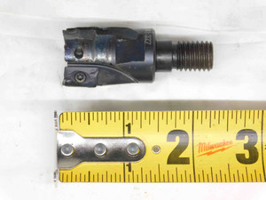 1" DIA. SQUARE SHOULDER INDEXABLE END MILL A7690VA12S1.00R1.377 M12 SHANK 3 FL - DM3644BU5