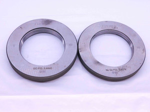 3 1/2 12 UN 2A SOLID THREAD RING GAGES 3.5 GO NO GO P.D.'S = 3.4440 & 3.4376 - DW37761SLW