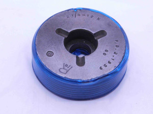 2 1/4 12 N THREAD PLUG GAGE 2.25 2.250 2.2500 GO ONLY P.D. = 2.1959 UN 2B OR 3B - DW37766LVR