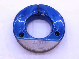 2 1/2 8 UN 2A VERMONT THREAD RING GAGE 2.5 2.50 2.500 NO GO ONLY P.D. = 2.4082 - DW37774OB5