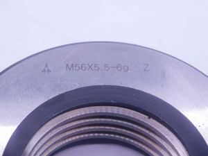 M56 X 5.5 6g METRIC SOLID THREAD RING GAGES 56 GO NO GO P.D.'S = 52.353 & 52.088 - DW37810SLW