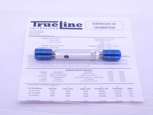 CERTIFIED 3/8 18 NPSM 2A PIPE SET THREAD PLUG GAGE .375 GO NO GO = .6256 .6211 - DW37797TLC