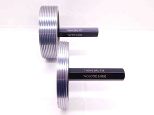 7" 5 SPL FTF THREAD PLUG GAGE 7.0 5.0 GO NO GO P.D.'S = 6.9500 & 6.9793 - BR10923DG5
