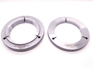 7" 5 STUB ACME M2-2G THREAD RING GAGES 7.0 5.0 GO NO GO P.D.'S = 6.9288 & 6.8995 - BR10942DG5