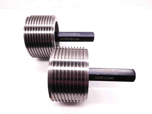 5 3/8 3 1/2 ACME 2G SET THREAD PLUG GAGE 5.375 3.5 GO NO GO = 5.2140 & 5.1841 NA - BR10953DG5