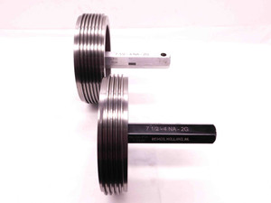 7 1/2 4 NA 2G ACME SET THREAD PLUG GAGE 7.5 4.0 GO NO GO PD'S = 7.3530 & 7.3220 - BR10964CG4