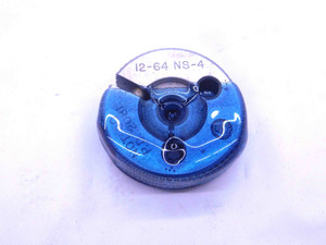 12 64 NS 4 THREAD RING GAGE #12 .216 .2160 NO GO ONLY P.D. = .2081 INSPECTION - DW37840SLW