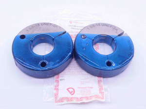1 5/8 18 UNEF 2A VERMONT THREAD RING GAGES 1.625 GO NO GO PD'S = 1.5874 & 1.5824 - DW37893OB5