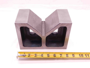 STEEL V BLOCK 8" LENGTH X 4" WIDTH X 5 1/2 HEIGHT 3" MAX CAPACITY LATHE SET UP - BR11007CZ5