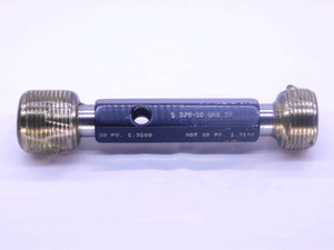 1 3/8 10 UNS 2B THREAD PLUG GAGE 1.375 1.3750 GO NO GO P.D.'S = 1.3100 & 1.3182 - DW37908SLW