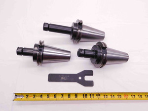 3pc LOT OF CAT50 ER20 COLLET CHUCK TOOL HOLDERS 4" & 6" PROJECTIONS WITH WRENCH