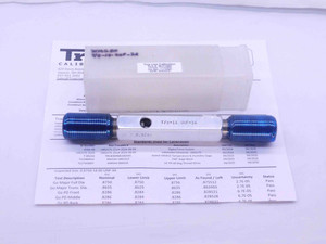 CERTIFIED 7/8 14 UNF 3A SET THREAD PLUG GAGE .875 GO NO GO PD'S = .8286 & .8245 - DW38026TLC