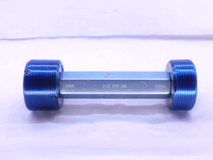 2" 12 UN 2B VERMONT THREAD PLUG GAGE 2.0 2.00 GO NO GO P.D.'S = 1.9459 & 1.9538 - DW38050CY5