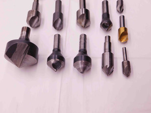 LARGE LOT OF HSS COUNTERSINKS & DEBURRING TOOLS 3/8 TO 2" DIAMETER RANGE CNC - BR11089BM4