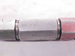 .7480 & .7490 PIN PLUG GAGE GO NO GO .7500 -.0010 UNDERSIZE 3/4 19 mm .748 .749 - NS3523CG4