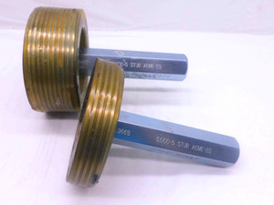 5" 5 STUB ACME 2G VERMONT THREAD PLUG GAGE 5.0 5. GO NO GO PDS= 4.9400 & 4.9668 - DW38106DG5