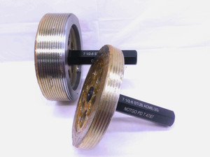 7 1/2 6 STUB ACME 2G THREAD PLUG GAGE 7.5 7.50 GO NO GO P.D.'S = 7.4500 & 7.4787 - DW38135DG5