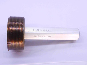 3 1/4 8 UN 2B THREAD PLUG GAGE 3.25 3.250 3.2500 GO ONLY P.D. = 3.1688 2B OR 3B - DW38162DG5