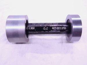 3.3650 & 3.3750 CL Z PIN PLUG GAGE GO NO GO ONSIZE 3 3/8 85.725 mm 3.365 3.375 - NS3649DG5