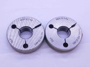 NEW M24 X 2 6g VERMONT THREAD RING GAGES 24 2.0 GO NO GO PD'S = 22.663 & 22.493 - DW38182VTG