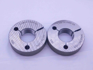 NEW 1 3/8 18 UNEF 2A VERMONT THREAD RING GAGES 1.375 GO NO GO = 1.3374 & 1.3325 - DW38194VTG