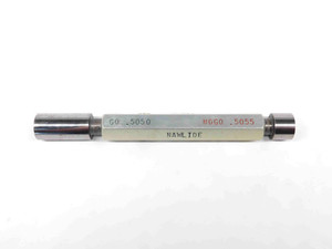 .5050 & .5055 PIN PLUG GAGE GO NO GO .5000 +.0050 1/2 13 mm .505 INSPECTION - TJ0044SLW