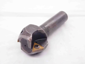 ISCAR 1" DIA. 60 DEG CHAMFER INDEXABLE END MILL E60-D1.00-W.75 3/4 SHANK 2 FL - NS3717CH5