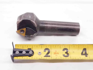 ISCAR 1" DIA. 60 DEG CHAMFER INDEXABLE END MILL E60-D1.00-W.75 3/4 SHANK 2 FL - NS3717CH5