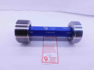 NEW 3" 8 UN 3B VERMONT THREAD PLUG GAGE 3.0 GO NO GO P.D.'S = 2.9188 & 2.9271 - DW38204VTG