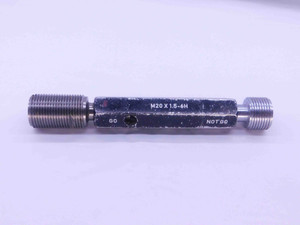 M20 X 1.5 6H METRIC THREAD PLUG GAGE 20 GO NO GO P.D.'S = 19.026 & 19.216 CHECK - DW38207SLW