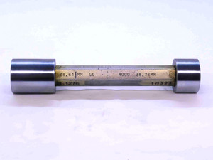 28.640 & 28.760 METRIC PIN PLUG GAGE GO NO GO 29.000 -.240 29 1.1276 28.64 28.76 - JG0090CU4