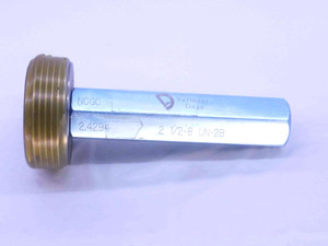 2 1/2 8 UN 2B VERMONT THREAD PLUG GAGE 2.5 2.50 2.500 NO GO ONLY P.D. = 2.4294 - DW38266CY5