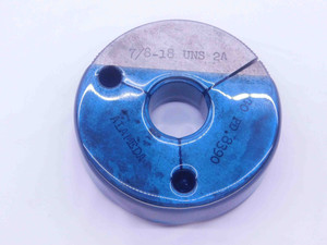 7/8 18 UNS 2A SPECIAL THREAD RING GAGE .875 .8750 GO ONLY P.D. = .8390 CHECK - DW38280OB5