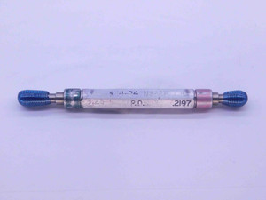 14 24 NS 2B THREAD PLUG GAGE #14 .242 GO NO GO P.D.'S = .2149 & .2197 UNS-2B - DW38237SLW