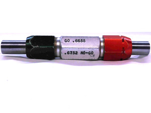 .6688 & .6752 PIN PLUG GAGE GO NO GO .6719 -.0031 43/64 17 mm INSPECTION CHECK - JG0176SLW