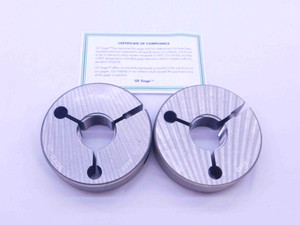 NEW 7/8 20 UNJEF 3A THREAD RING GAGES .875 .8750 GO NO GO P.D.'S = .8425 & .8392 - DW38289GFG