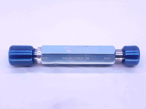 7/8 20 UNEF 2B VERMONT THREAD PLUG GAGE .875 GO NO GO P.D.'S = .8425 & .8482 - DW38294CY5