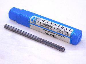 NEW HANNIBAL 0.176 OD CARBIDE REAMER 4 FL .176 .1760 .1875 -.0115 UNDERSIZE - JG0219BR5