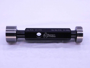 NEW G1" 11 BSPP PIPE THREAD PLUG GAGE 1.0 GO NO GO P.D.'S = 31.770 & 31.950 - DW38452MSAF