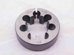 1 5/16 -12 HSS ROUND SPLIT ADJUSTABLE DIE THREADING 1.3125 THREAD CHASING - NS4056SLW