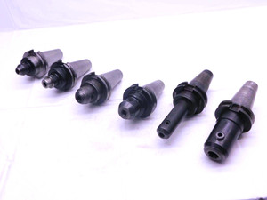 BUDGET LOT 6pcs CAT40 3/8 & 5/8 I.D. SOLID END MILL TOOL HOLDERS NEED REPAIR - NS4155LVR